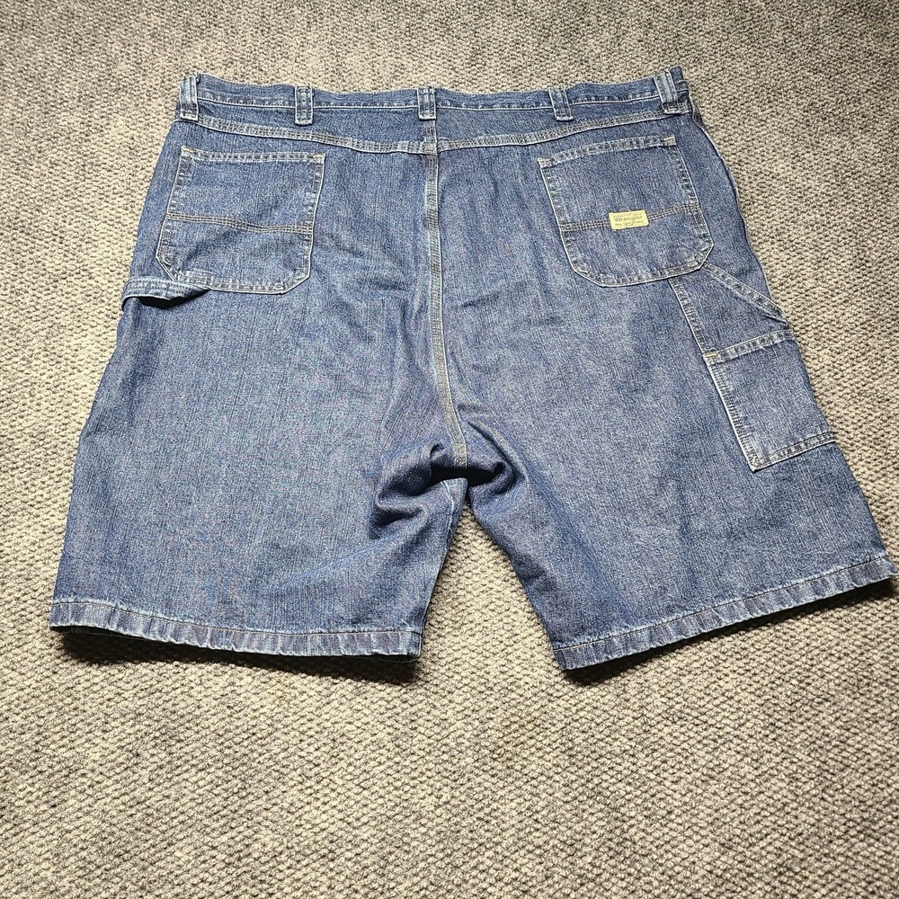 VTG Y2K Wrangler Carpenter Jean Shorts Men's 46 Blue Utility Pockets Workwear